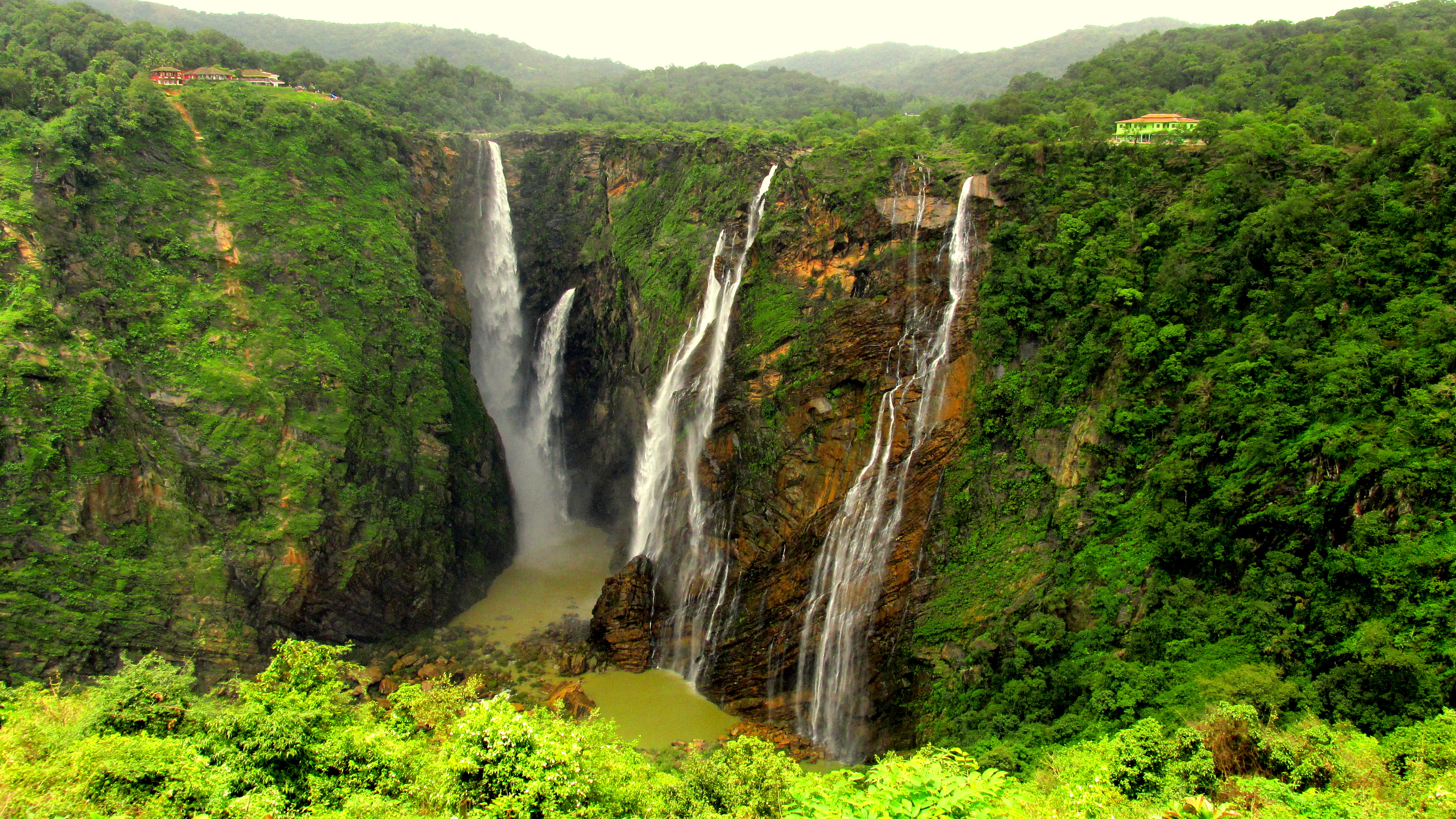 Scenic view of Jog Falls in Shimoga, Karnataka, showcasing the natural beauty of the region surrounding SLN Enclave.